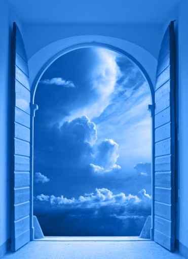 Window over Stormy Sky Wall Decal