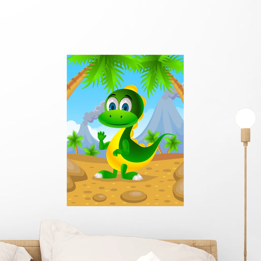 Cute Dinosaur Cartoon Wall Decal