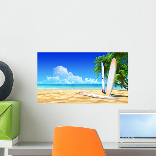 Three Surf Boards Idyllic Wall Decal