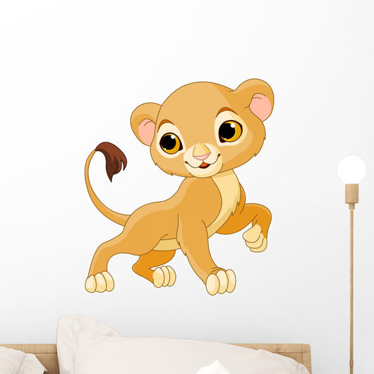 Brave Lion Cub Wall Decal