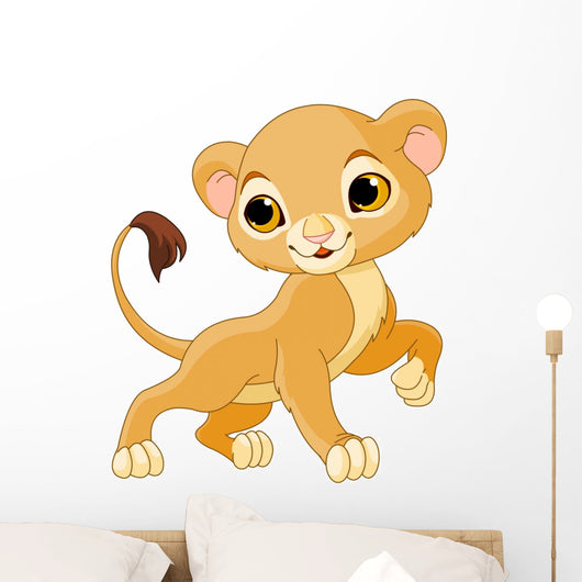 Brave Lion Cub Wall Decal