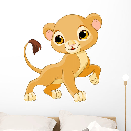 Brave Lion Cub Wall Decal