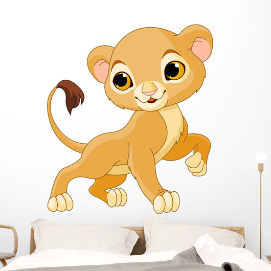 Brave Lion Cub Wall Decal
