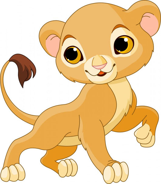 Brave Lion Cub Wall Decal