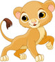 Brave Lion Cub Wall Decal