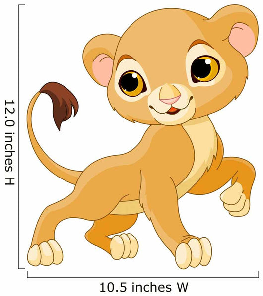 Brave Lion Cub Wall Decal
