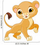 Brave Lion Cub Wall Decal