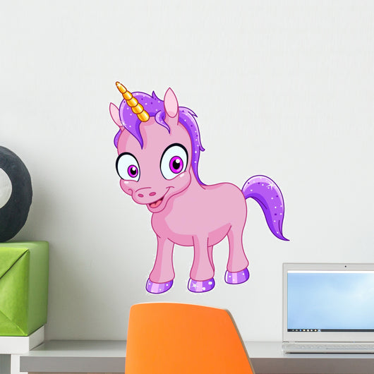 Smiling Unicorn Wall Decal