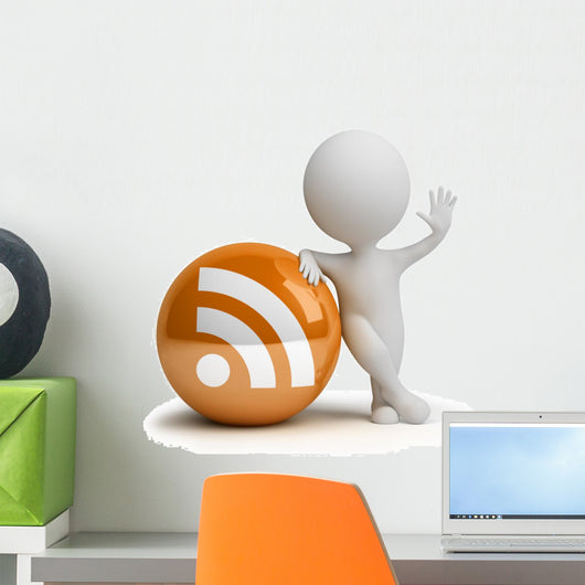 3D Small People Rss Wall Decal