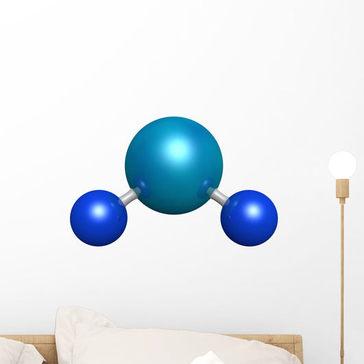 3D Model Water Molecule Wall Decal