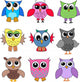 Cartoon Owls Wall Decal