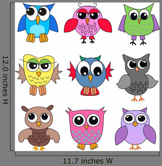 Cartoon Owls Wall Decal