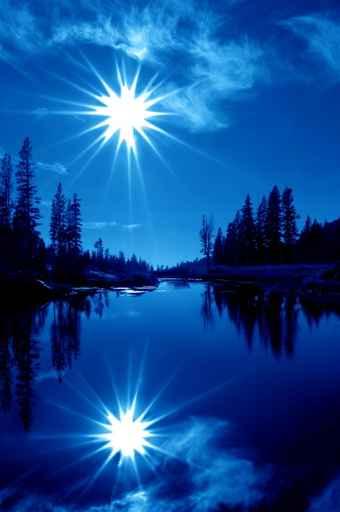 Double Blue Stars Wall Decal