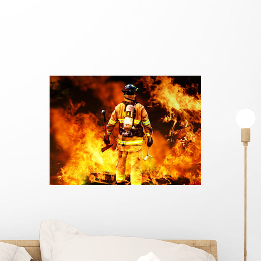 Firefighter Searches for Possible Wall Decal