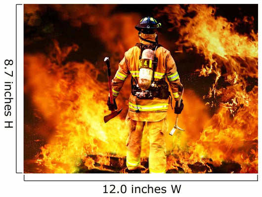 Firefighter Searches for Possible Wall Decal