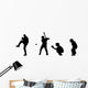 Baseball Silhouettes Wall Decal Sticker Set Wall Decal