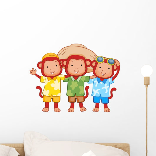 Monkey Friends Wall Decal