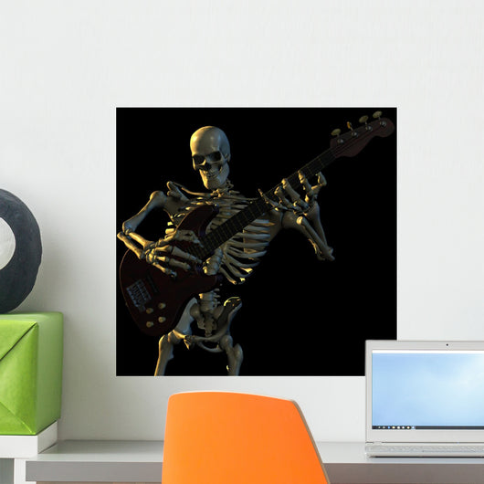 Skeleton Playing Guitar Wall Mural