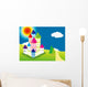 Castle on the prairie under the sun.. Wall Mural