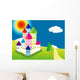 Castle on the prairie under the sun.. Wall Mural