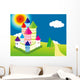 Castle on the prairie under the sun.. Wall Mural