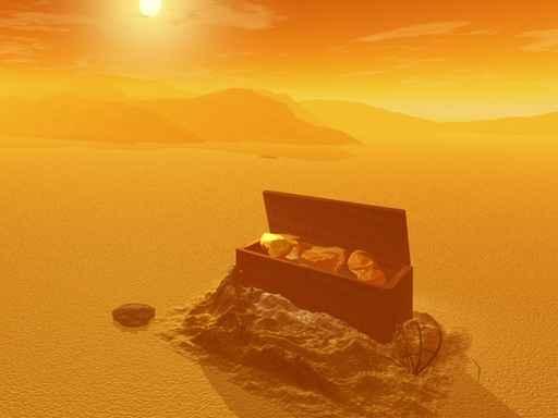 Treasure Chest Desert Digital Wall Decal