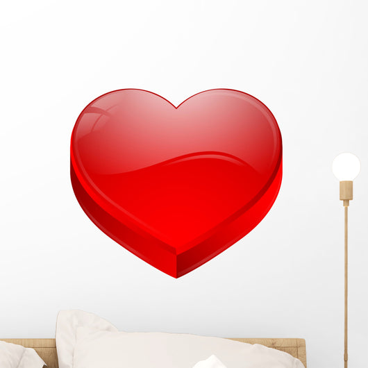 coeur rouge Wall Decal