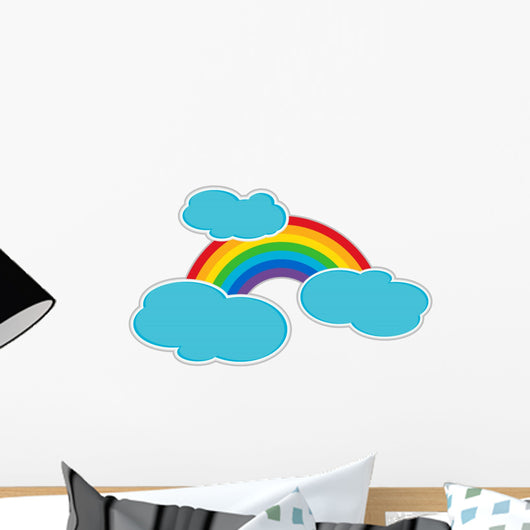 Rainbow and Clouds Wall Decal