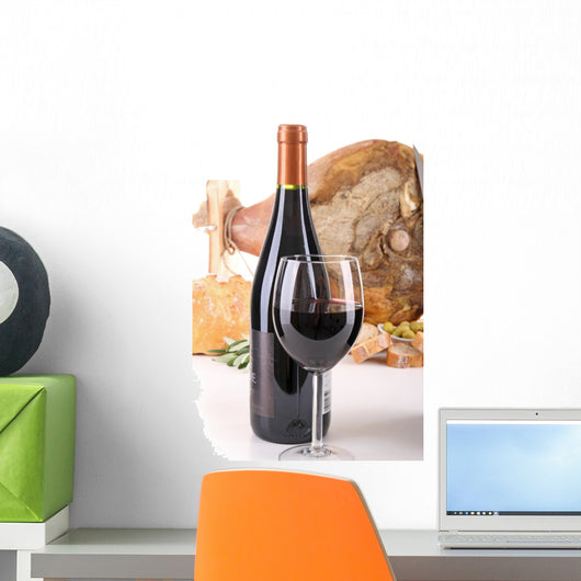 Verre Et Bouteille Vin Wall Mural