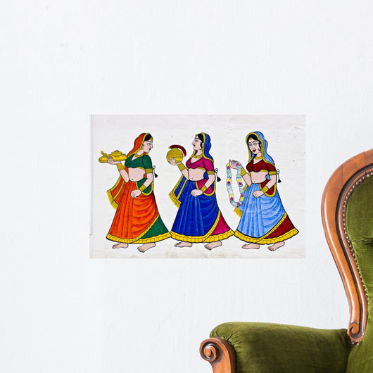 3 Women Mural Udaipur Wall Decal