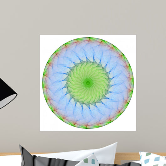 Green Mandala Wall Decal