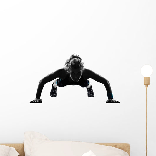 Woman Workout Fitness Posture Wall Decal
