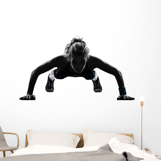 Woman Workout Fitness Posture Wall Decal