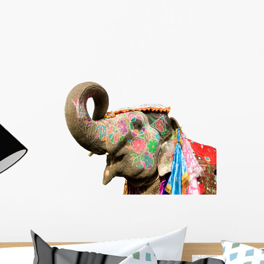 Hand Painted Elephant Profile