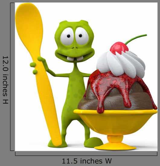 Alien Cartoon Big Ice