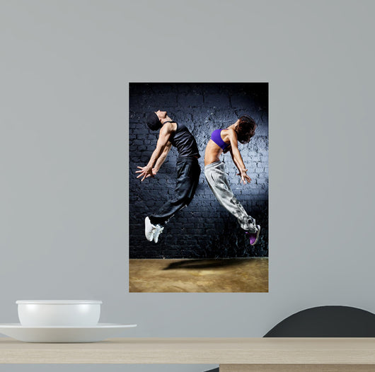 Young Dancer Couple Jumping