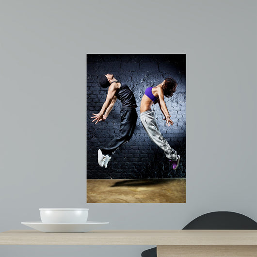 Young Dancer Couple Jumping