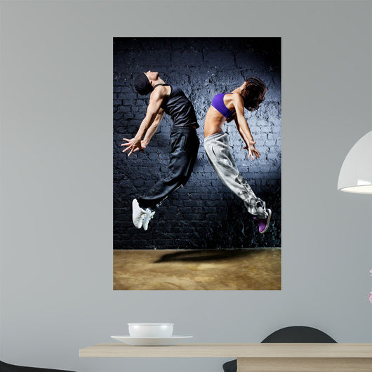 Young Dancer Couple Jumping