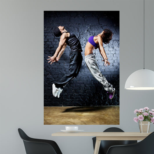 Young Dancer Couple Jumping