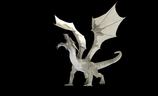 White Dragon Wall Mural