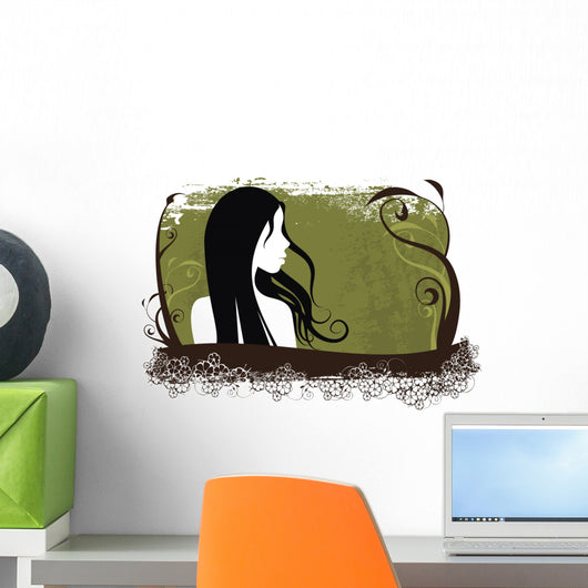 Floral Woman Wall Decal