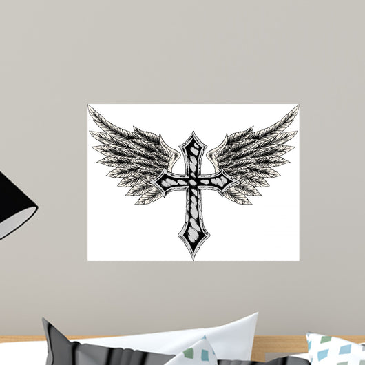 angel cross design Wall Decal