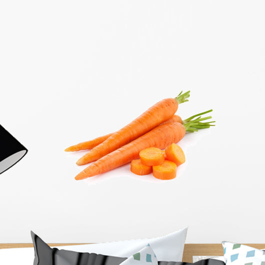 Fresh Carrots White Wall Decal
