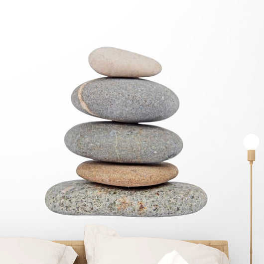 Pile Pebble Stone White Wall Decal