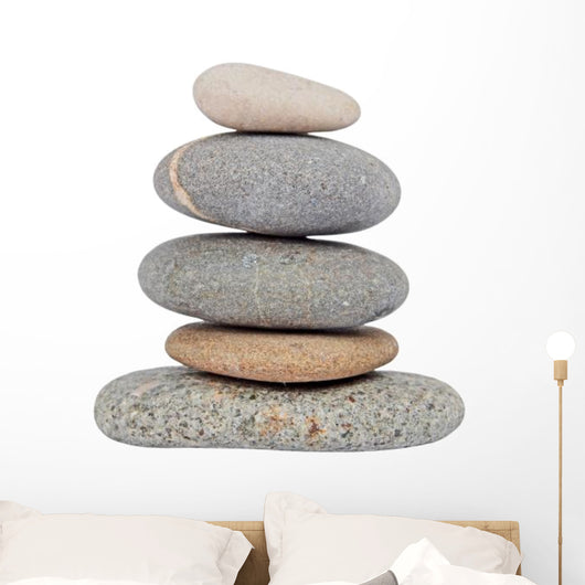 Pile Pebble Stone White Wall Decal