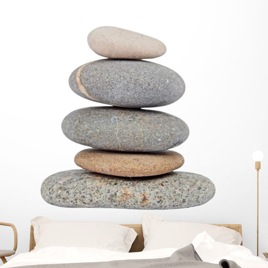 Pile Pebble Stone White Wall Decal