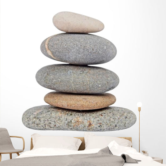 Pile Pebble Stone White Wall Decal