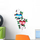 Double Heart Tattoo Wall Decal