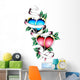 double heart tattoo Wall Decal