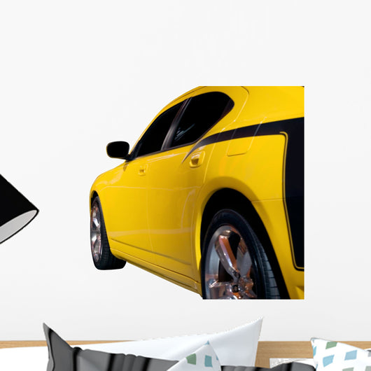 Side View down a Muscle Car Wall Decal